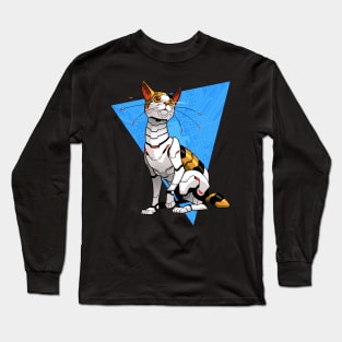 Cyborg Bobtail Cat Long Sleeve T-Shirt